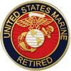 USMC Retired Pin