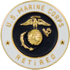 USMC Retired Pin (20 Years)