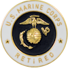 USMC Retired Pin (20 Years)