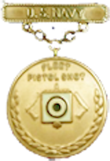 Fleet Pistol Shot Excellence in Competition Badge (Gold)